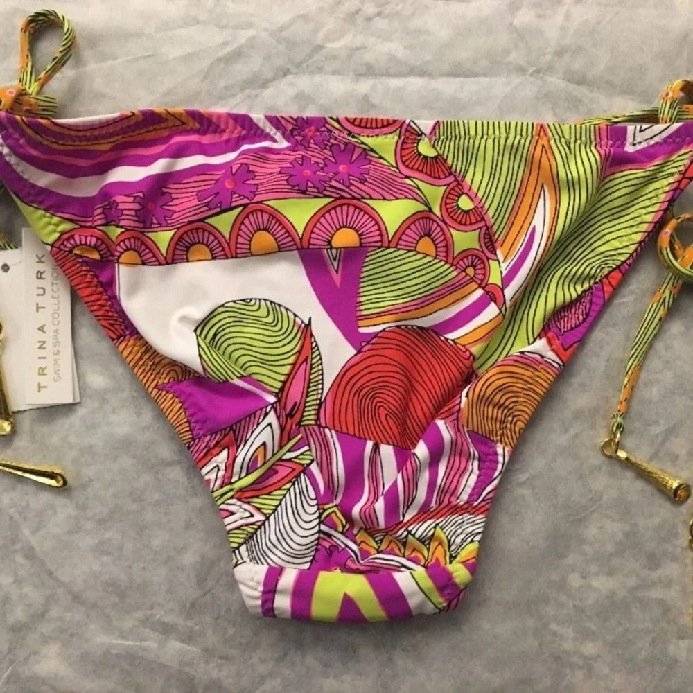 NWT Trina Turk Amazonia Tie Hipster Bikini Bottoms‎